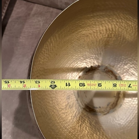 World Market Gold Hammered Floor Planter - Picture 5 of 6